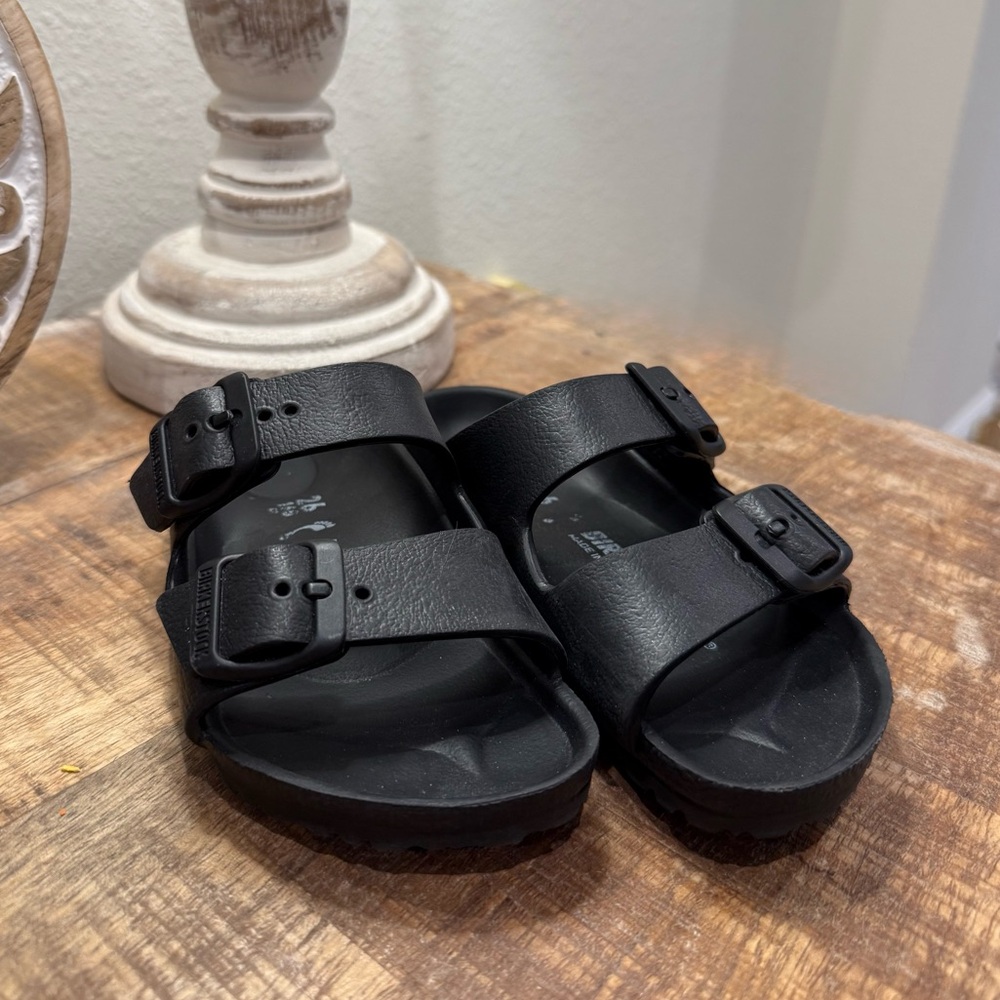 Birkenstock Kids Black Double Buckle Sandals